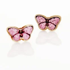 Histoire d'Or Boucles D'oreilles Puces Sulivia Papillon Or Jaune
