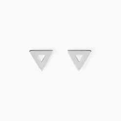 Histoire d'Or Boucles D'oreilles Puces Severine Argent Blanc