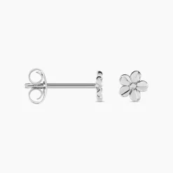 Histoire d'Or Boucles D'oreilles Puces Sulya Argent Blanc