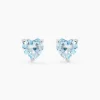 Histoire d'Or Boucles D'oreilles Puces Salona Or Blanc Topaze