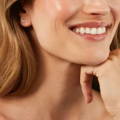 Boucles D'Oreilles Puces Sparkle Or Jaune Oxyde De Zirconium-Histoire d'Or Outlet