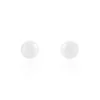 Boucles D'oreilles Puces Solene Argent Blanc Céramique-Histoire d'Or Discount