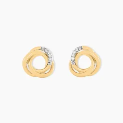 Histoire d'Or Boucles D'oreilles Puces Syrena Or Jaune Diamant