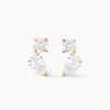 Histoire d'Or Boucles D'oreilles Puces Shiny Garden Or Jaune Oxyde De Zirconium