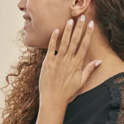 Histoire d'Or Boucles D'oreilles Puces Smeralda