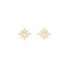 Histoire d'Or Boucles D'oreilles Puces Terry Or Jaune Calcedoine Et Oxyde