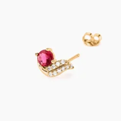 Boucles D'oreilles Puces Tyana Plaqué Or Jaune Oxyde De Zirconium-Histoire d'Or Sale