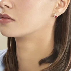 Boucles D'oreilles Puces Tyana Plaqué Or Jaune Oxyde De Zirconium-Histoire d'Or Sale