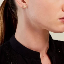 Boucles D'oreilles Puces Tylia Plaqué Or Doré-Histoire d'Or New