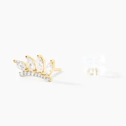 Boucles D'oreilles Puces Tiara De Zirconium-Histoire d'Or Online