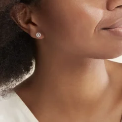 Boucles D'oreilles Puces Tahera Or Jaune Oxyde De Zirconium-Histoire d'Or Best