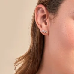 Boucles D'oreilles Puces Tiara Or Jaune Topaze Oxyde De Zirconium-Histoire d'Or Clearance