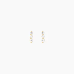 Boucles D'oreilles Puces Tria Or Jaune Oxyde De Zirconium-Histoire d'Or New