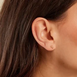 Histoire d'Or Boucles D'oreilles Puces Timofei Or Jaune Oxyde De Zirconium