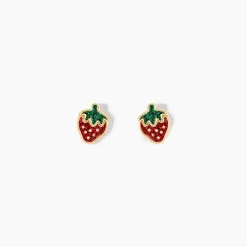 Histoire d'Or Boucles D'oreilles Puces Tharia Fraise Or Jaune