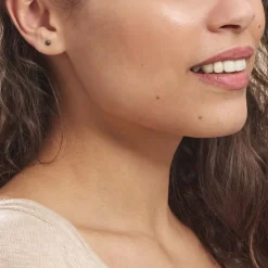 Boucles D'oreilles Puces Teani Or Blanc Diamant-Histoire d'Or