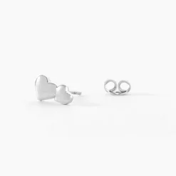 Histoire d'Or Boucles D'oreilles Puces Te Amo Argent Blanc