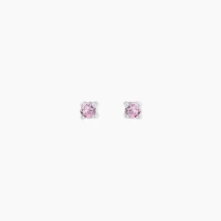Boucles D'oreilles Puces Tehora Argent Blanc Oxyde De Zirconium-Histoire d'Or Best