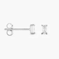 Histoire d'Or Boucles D'oreilles Puces Udia Argent Blanc Oxyde De Zirconium
