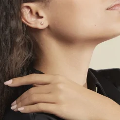 Boucles D'oreilles Puces Ursulina Or Jaune Perle De Culture-Histoire d'Or Hot