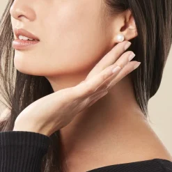 Boucles D'oreilles Puces Ursulina Or Jaune Perle De Culture-Histoire d'Or Online