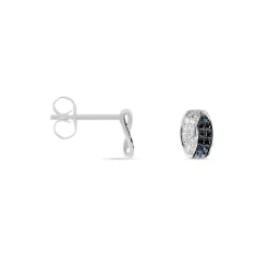 Boucles D'oreilles Puces Urania Or Blanc Diamant-Histoire d'Or Outlet