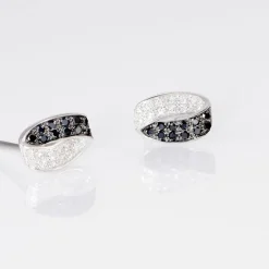 Boucles D'oreilles Puces Urania Or Blanc Diamant-Histoire d'Or Outlet