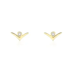 Boucles D'oreilles Puces Volia Or Jaune Diamant-Histoire d'Or Hot
