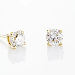 Boucles D'oreilles Puces Victoria Or Jaune Diamant-Histoire d'Or Discount