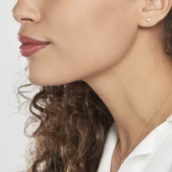 Histoire d'Or Boucles D'oreilles Puces Victoria Platine Blanc Diamant