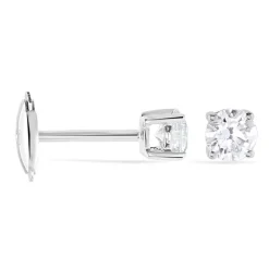 Histoire d'Or Boucles D'oreilles Puces Victoria Platine Blanc Diamant