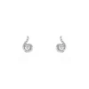 Boucles D'oreilles Puces Vrille Accompagnee Or Blanc Diamant-Histoire d'Or Sale