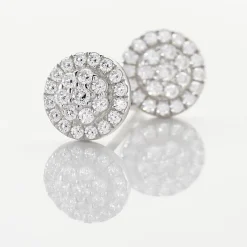 Histoire d'Or Boucles D'oreilles Puces Verane Argent Blanc Oxyde De Zirconium