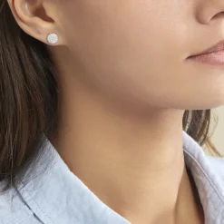 Histoire d'Or Boucles D'oreilles Puces Verane Argent Blanc Oxyde De Zirconium