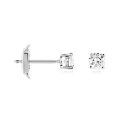 Histoire d'Or Boucles D'oreilles Puces Victoria Platine Blanc Diamant