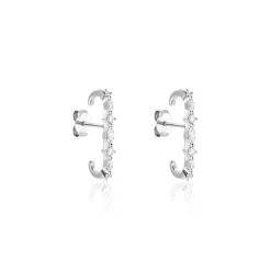 Histoire d'Or Boucles D'oreilles Puces Winter Sweetness Argent Blanc Oxyde
