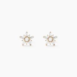 Histoire d'Or Boucles D'oreilles Puces Wen Or Jaune Oxyde De Zirconium