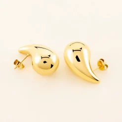 Histoire d'Or Boucles D'oreilles Puces Xenia Acier Jaune
