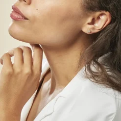 Boucles D'oreilles Puces Yléna Plaqué Or Jaune Oxyde De Zirconium-Histoire d'Or Outlet