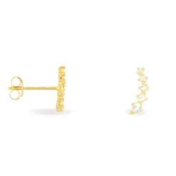 Boucles D'oreilles Puces Youssa Barrettes Or Jaune Oxyde De Zirconium-Histoire d'Or Hot