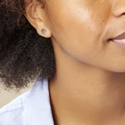 Boucles D'oreilles Puces Yuala Argent Blanc-Histoire d'Or Best