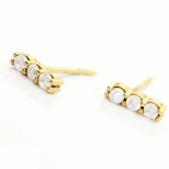 Histoire d'Or Boucles D'oreilles Puces Youssa Barrettes Or Jaune Oxyde De Zirconium
