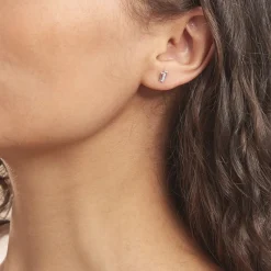 Histoire d'Or Boucles D'oreilles Puces Youssa Barrettes Or Blanc Oxyde De Zirconium