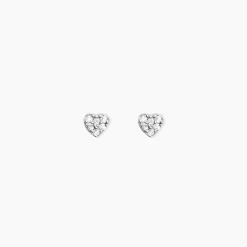 Histoire d'Or Boucles D'oreilles Puces Ziya Argent Blanc Oxyde De Zirconium