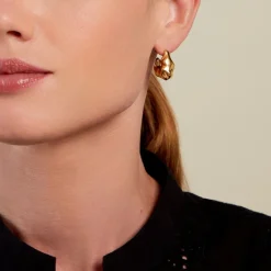 Boucles D'oreilles Siofra Acier Jaune-Histoire d'Or