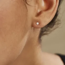 Boucles D'oreilles Suki Or Jaune Perle De Culture-Histoire d'Or New