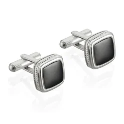 Histoire d'Or Boutons De Manchette Acier Bicolore Leucetios