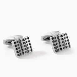 Boutons De Manchettes Athos Acier Argenté-JOURDAN New