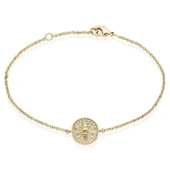 Bracelet Abelha Plaqué Or Jaune Oxyde De Zirconium-Histoire d'Or Sale