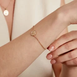 Bracelet Abelha Plaqué Or Jaune Oxyde De Zirconium-Histoire d'Or Sale